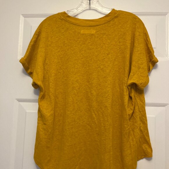 😍 3x $25 Clearance NWOT Lou & Grey Loft Linen Tie Knot Front Shirt Women Size S - Picture 5 of 6